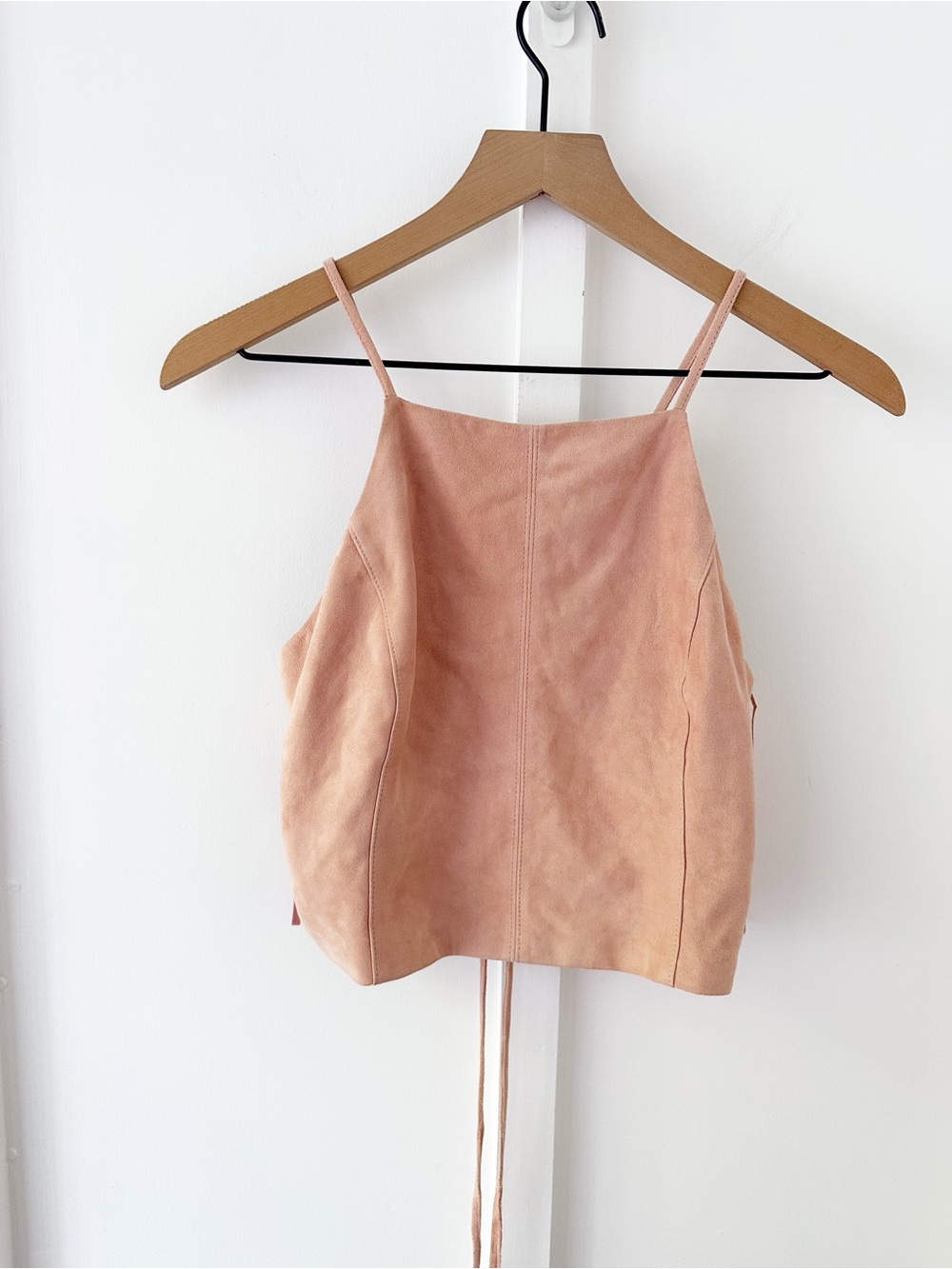 FIFTH & MODE peach leather top